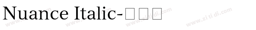Nuance Italic字体转换